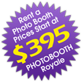 Rent a photo booth from PHOTOBOOTH Royale with rates starting at $395